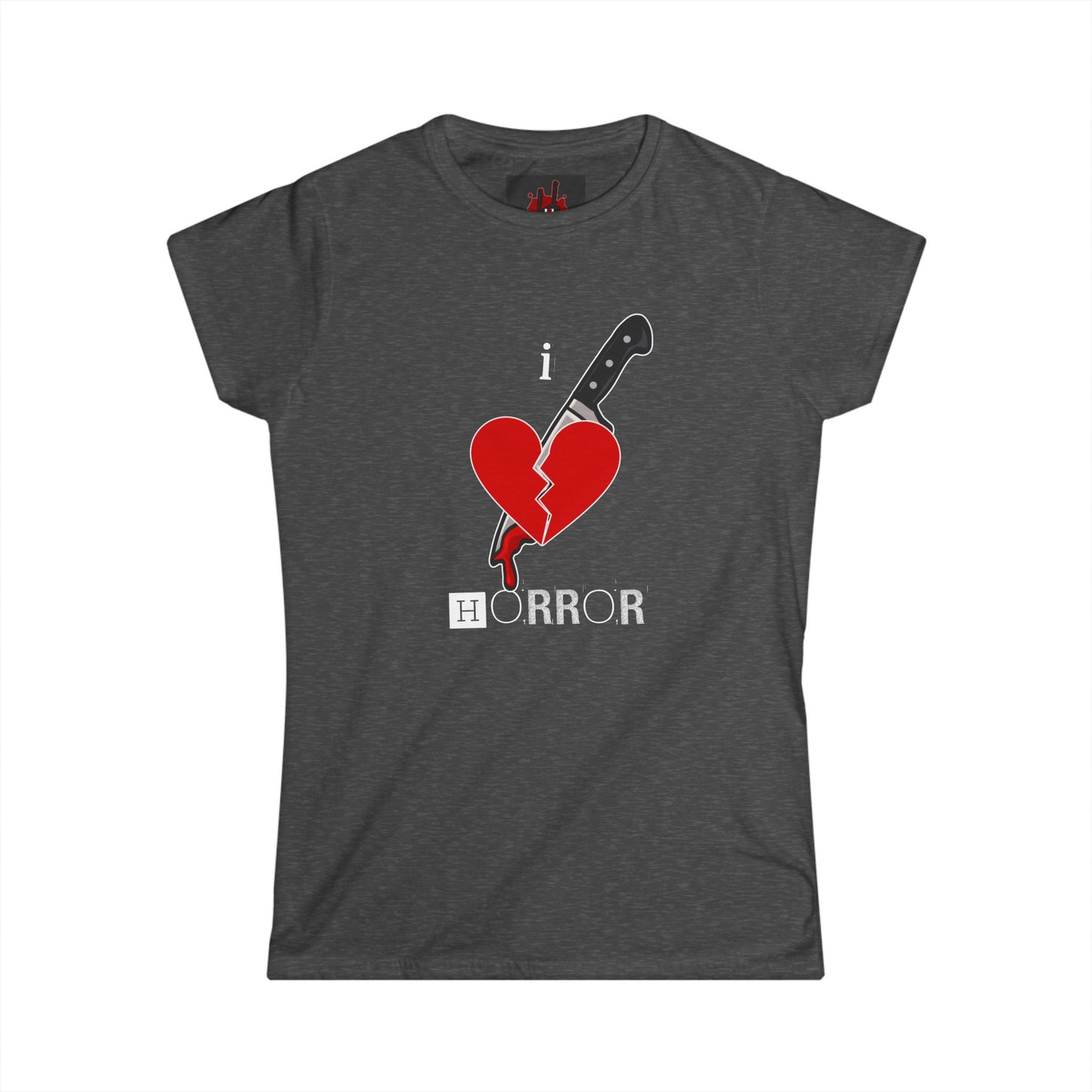 I Love Horror Women's Graphic Tee - Perfect for Halloween Fans