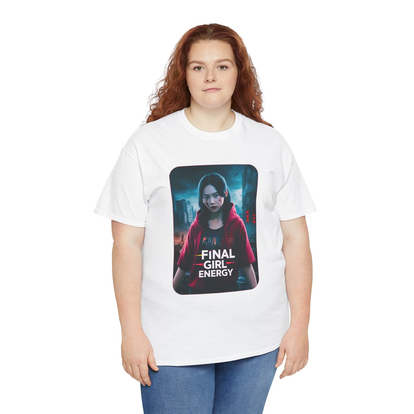 Final Girl Energy Unisex Heavy Cotton Tee - Horror Fan Shirt