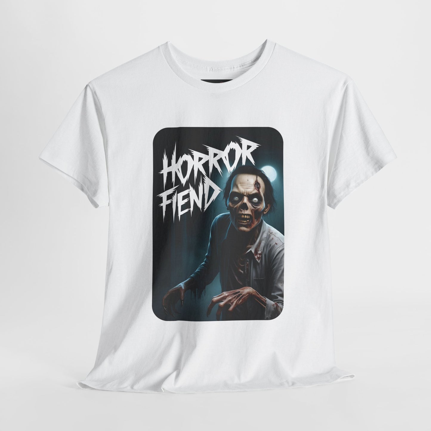 Horror Fiend Unisex Heavy Cotton Tee - Spooktacular Graphic Tee for Horror Enthusiasts