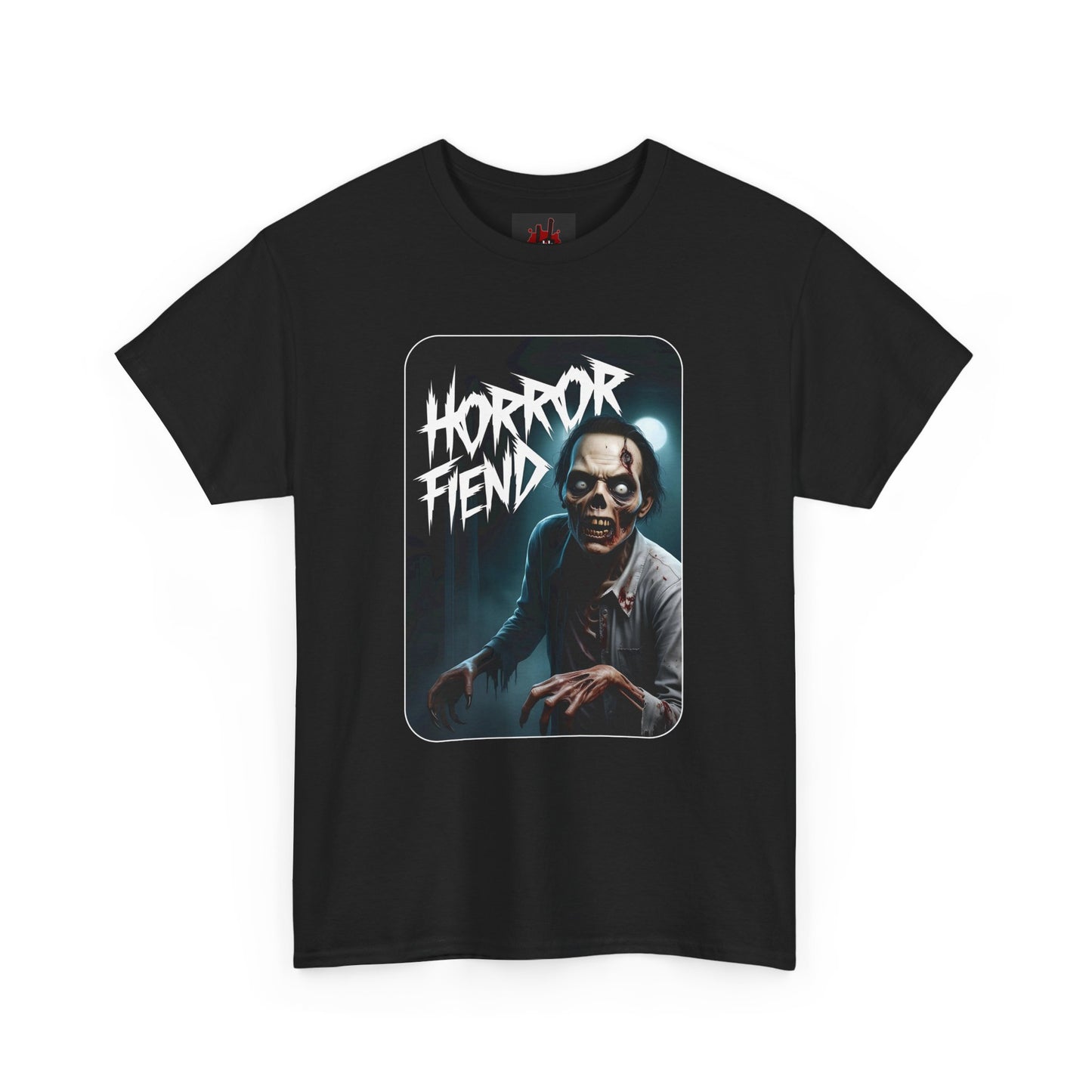 Horror Fiend Unisex Heavy Cotton Tee - Spooktacular Graphic Tee for Horror Enthusiasts
