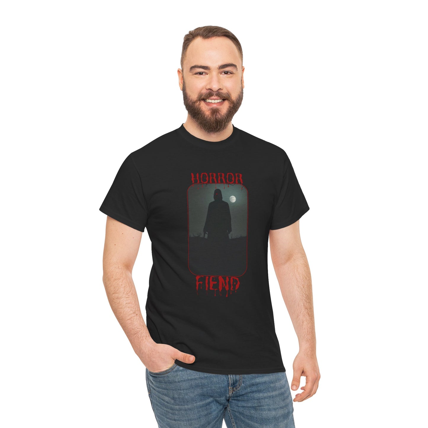 Horror Fiend Unisex Heavy Cotton Tee - Perfect for Halloween and Horror Lovers