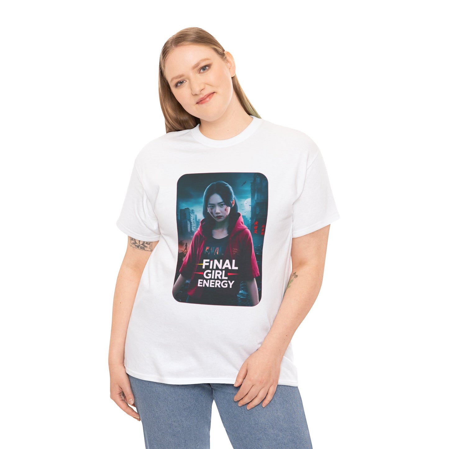 Final Girl Energy Unisex Heavy Cotton Tee - Horror Fan Shirt