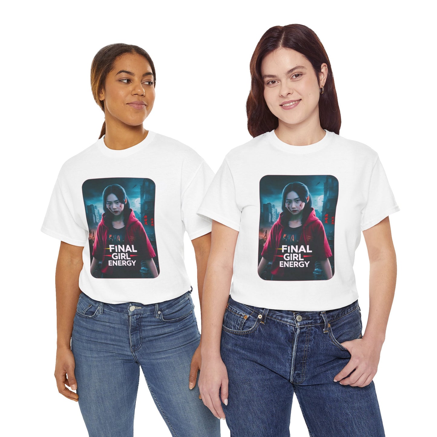 Final Girl Energy Unisex Heavy Cotton Tee - Horror Fan Shirt