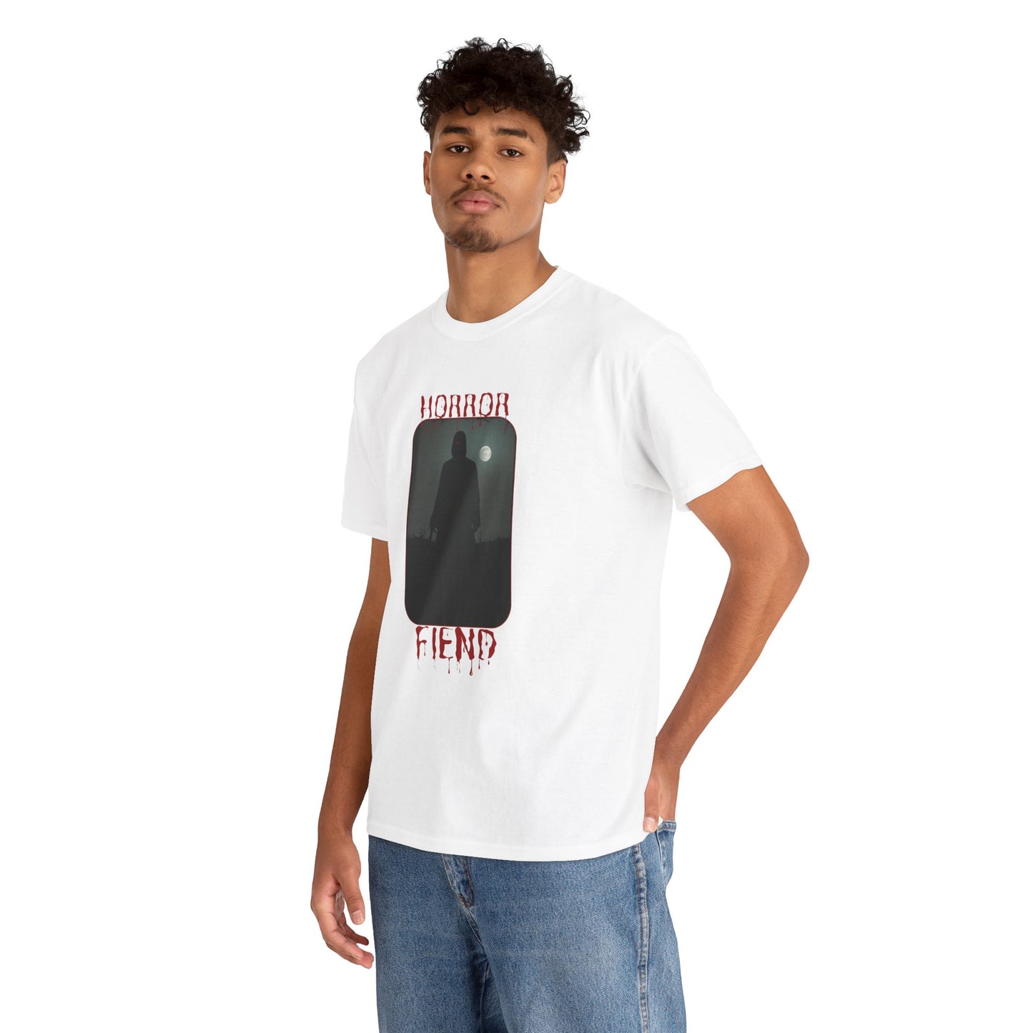 Horror Fiend Unisex Heavy Cotton Tee - Perfect for Halloween and Horror Lovers