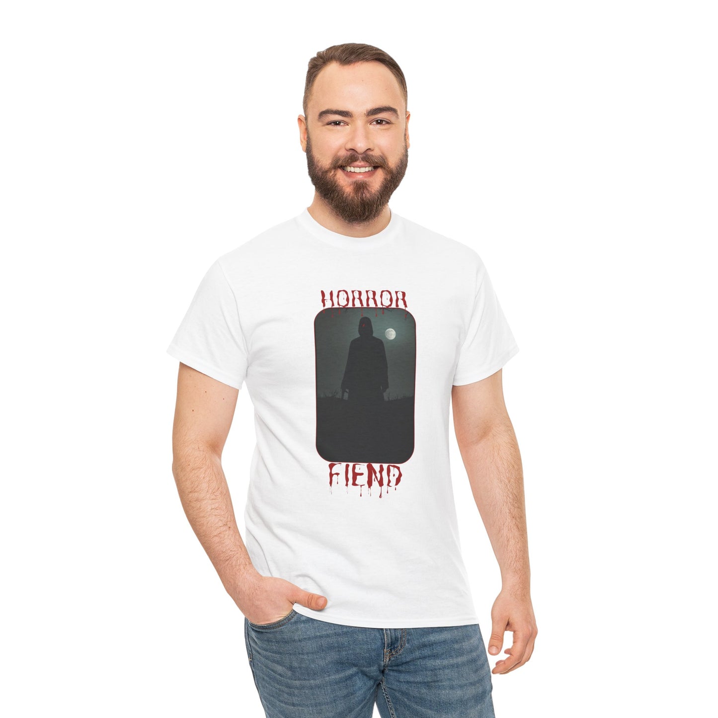 Horror Fiend Unisex Heavy Cotton Tee - Perfect for Halloween and Horror Lovers