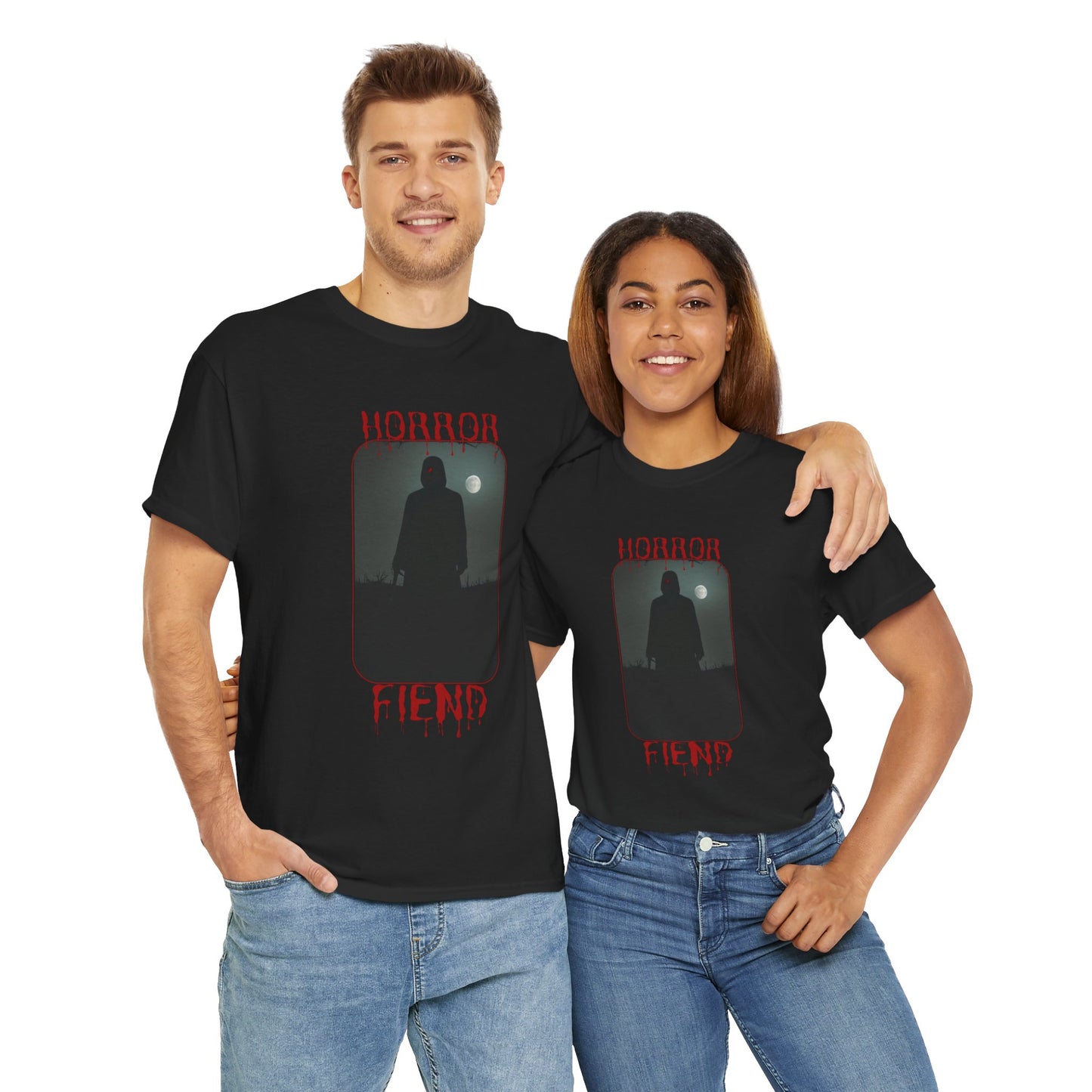 Horror Fiend Unisex Heavy Cotton Tee - Perfect for Halloween and Horror Lovers