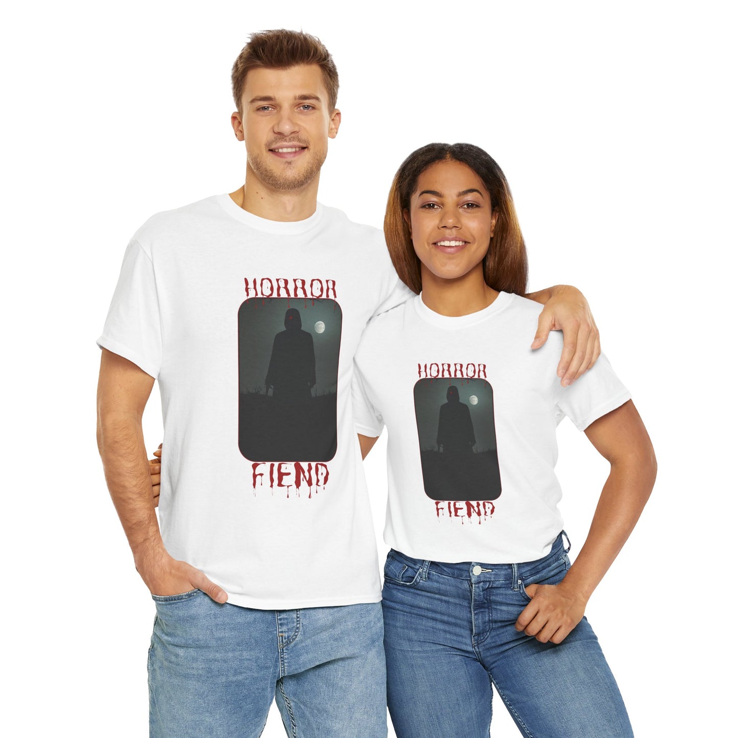 Horror Fiend Unisex Heavy Cotton Tee - Perfect for Halloween and Horror Lovers