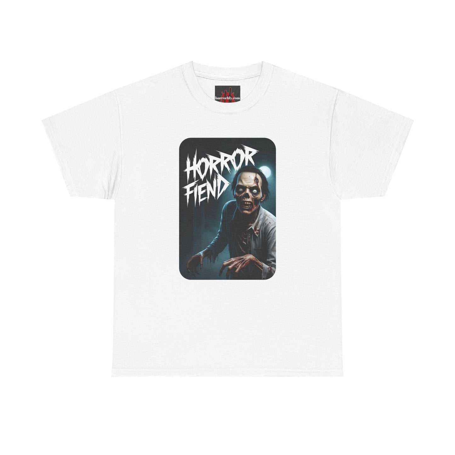 Horror Fiend Unisex Heavy Cotton Tee - Spooktacular Graphic Tee for Horror Enthusiasts