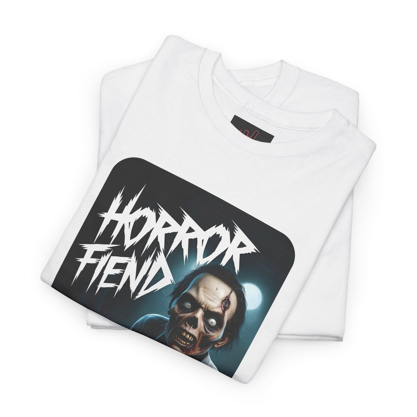 Horror Fiend Unisex Heavy Cotton Tee - Spooktacular Graphic Tee for Horror Enthusiasts