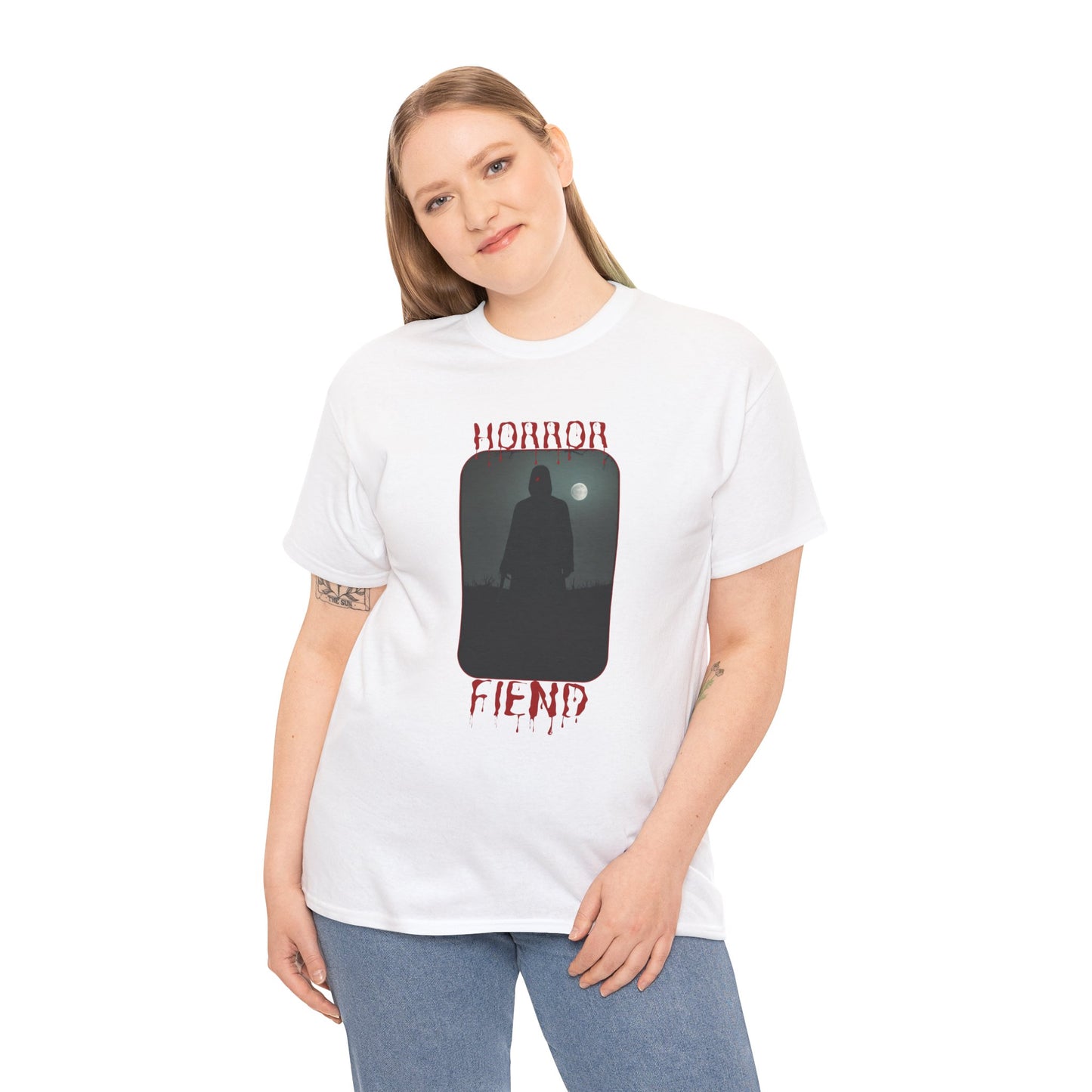 Horror Fiend Unisex Heavy Cotton Tee - Perfect for Halloween and Horror Lovers