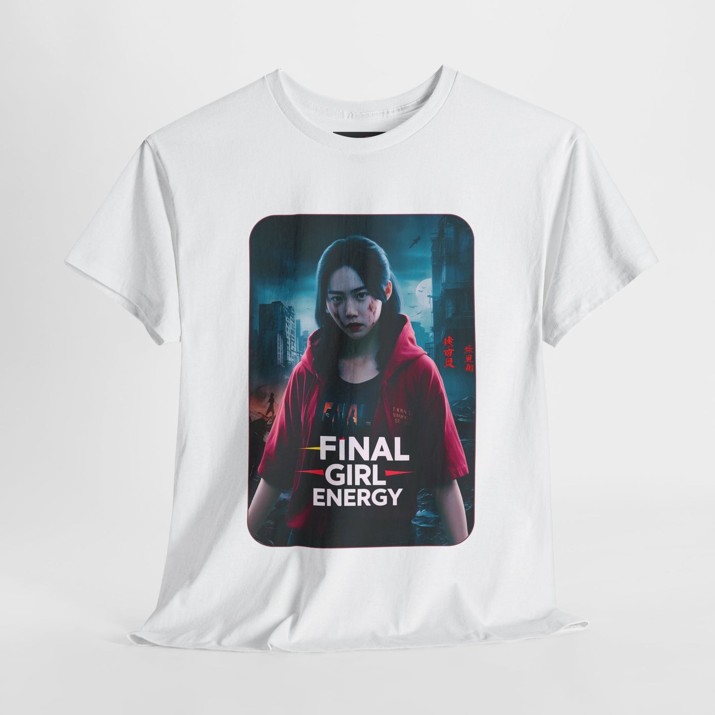Final Girl Energy Unisex Heavy Cotton Tee - Horror Fan Shirt