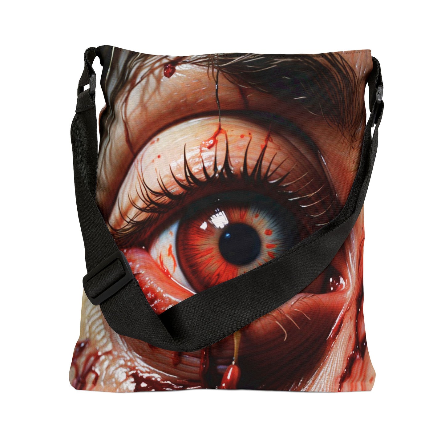 Gore Horror Eyeball Adjustable Tote Bag for Horror Lovers