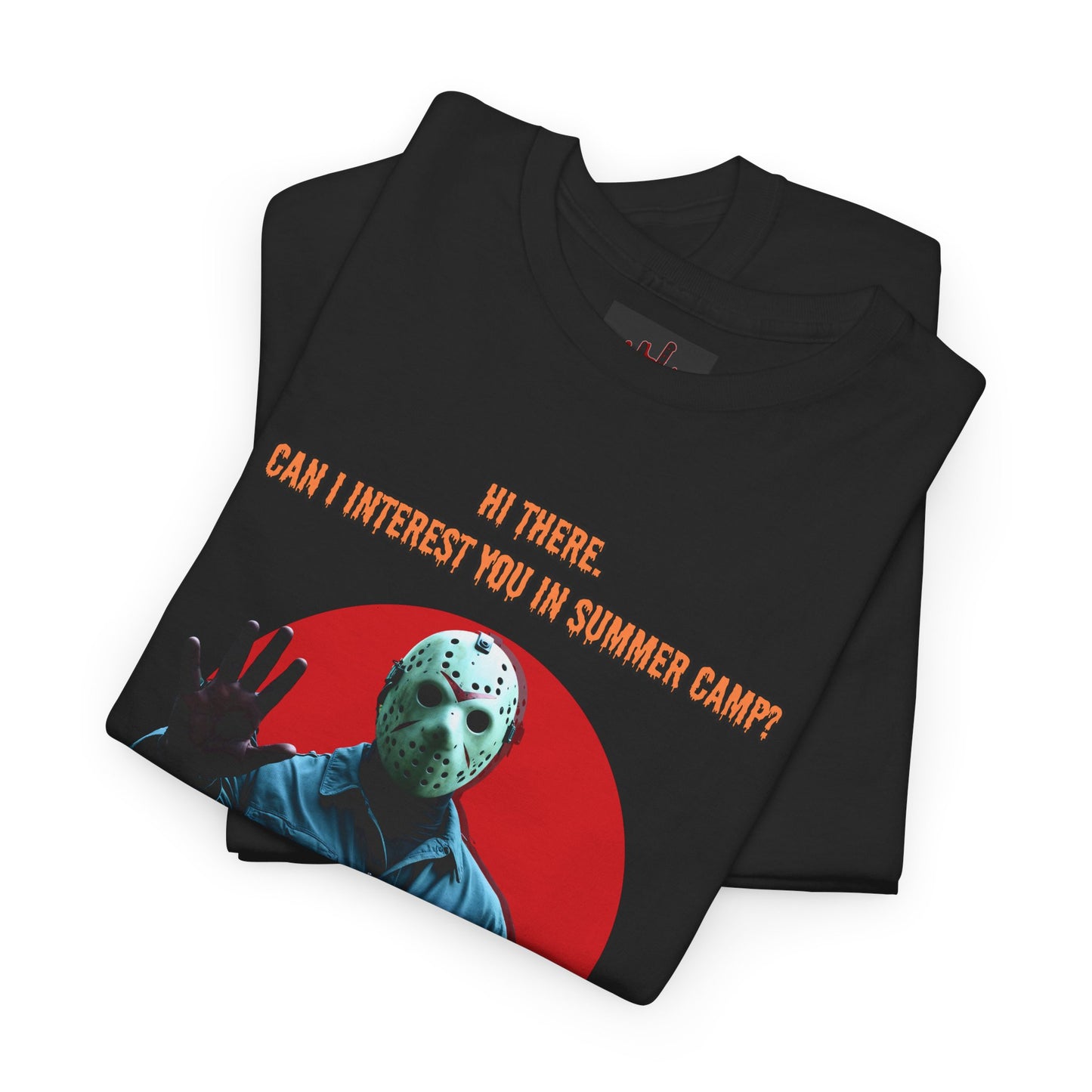 Horror Heavy Cotton Tee - 'Can I Interest You in Summer Camp?' Classic Horror Inspired Shirt