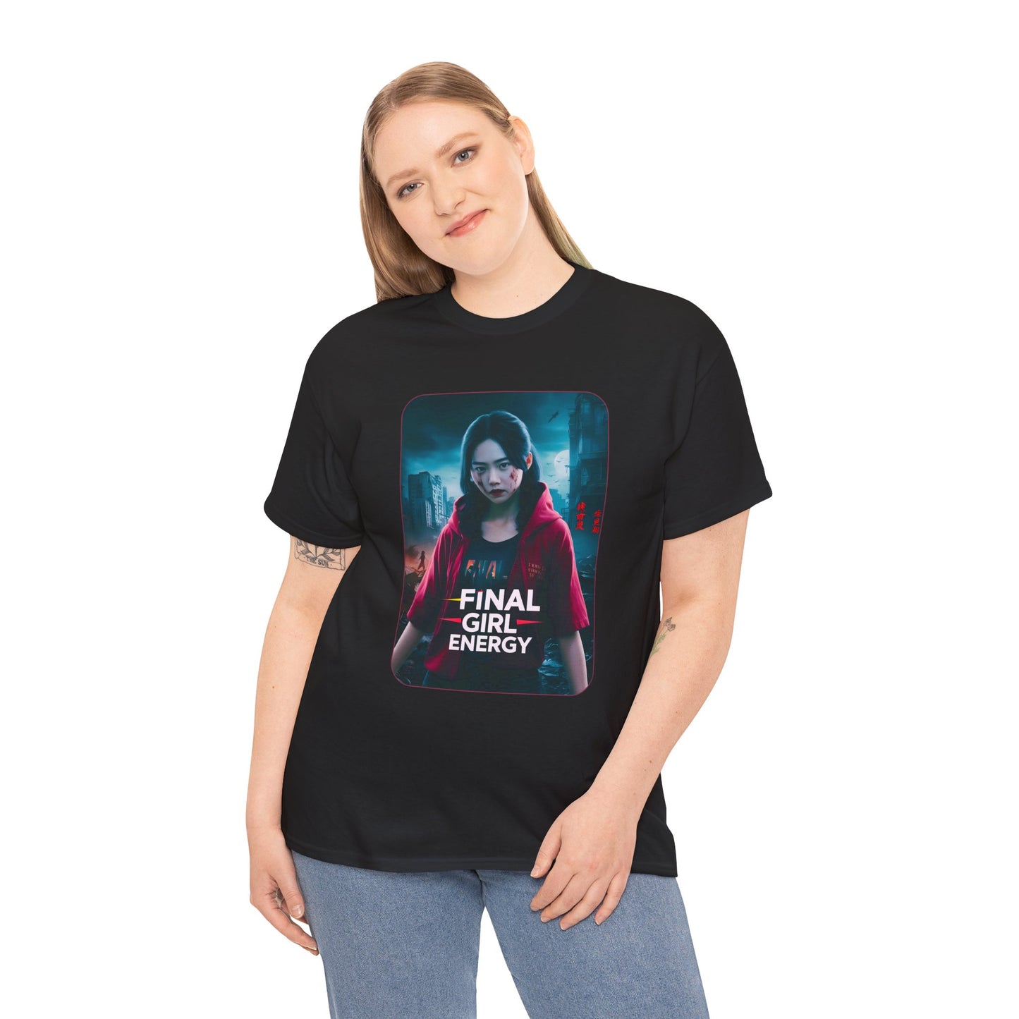 Final Girl Energy Unisex Heavy Cotton Tee - Horror Fan Shirt