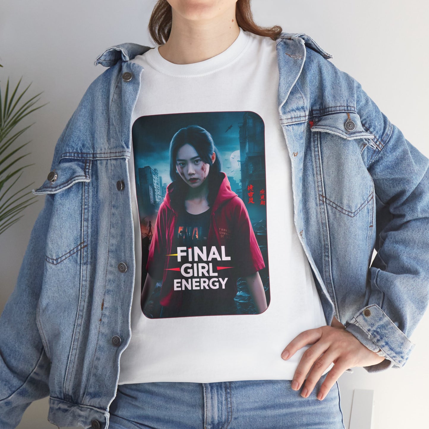 Final Girl Energy Unisex Heavy Cotton Tee - Horror Fan Shirt
