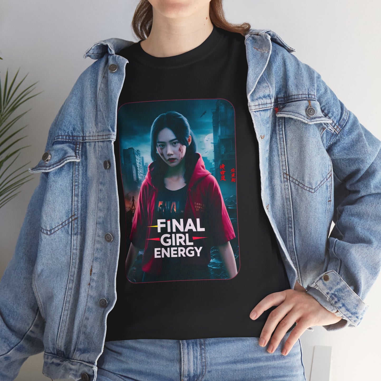 Final Girl Energy Unisex Heavy Cotton Tee - Horror Fan Shirt
