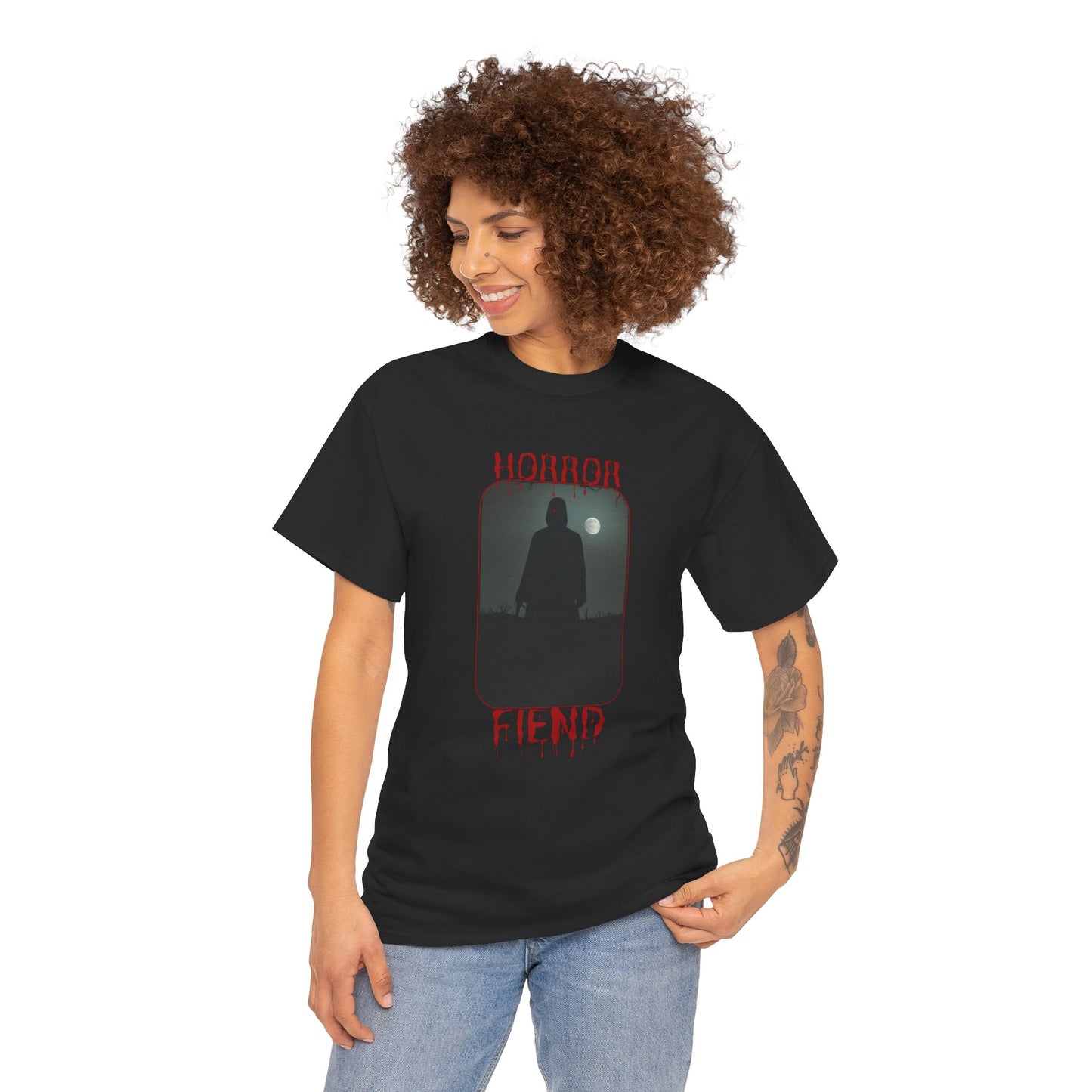 Horror Fiend Unisex Heavy Cotton Tee - Perfect for Halloween and Horror Lovers