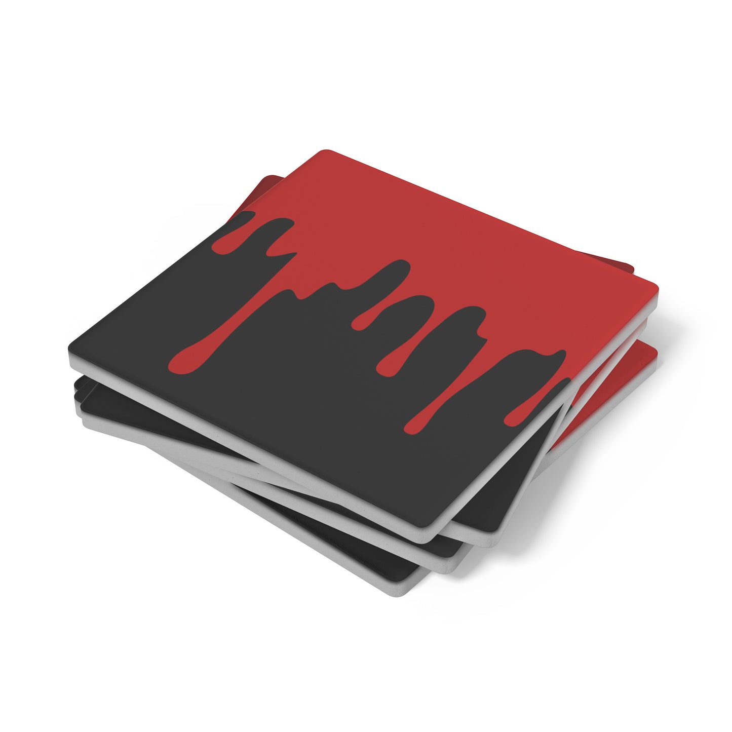 Blood Drip Coasters for Horror Enthusiasts, Set of 4