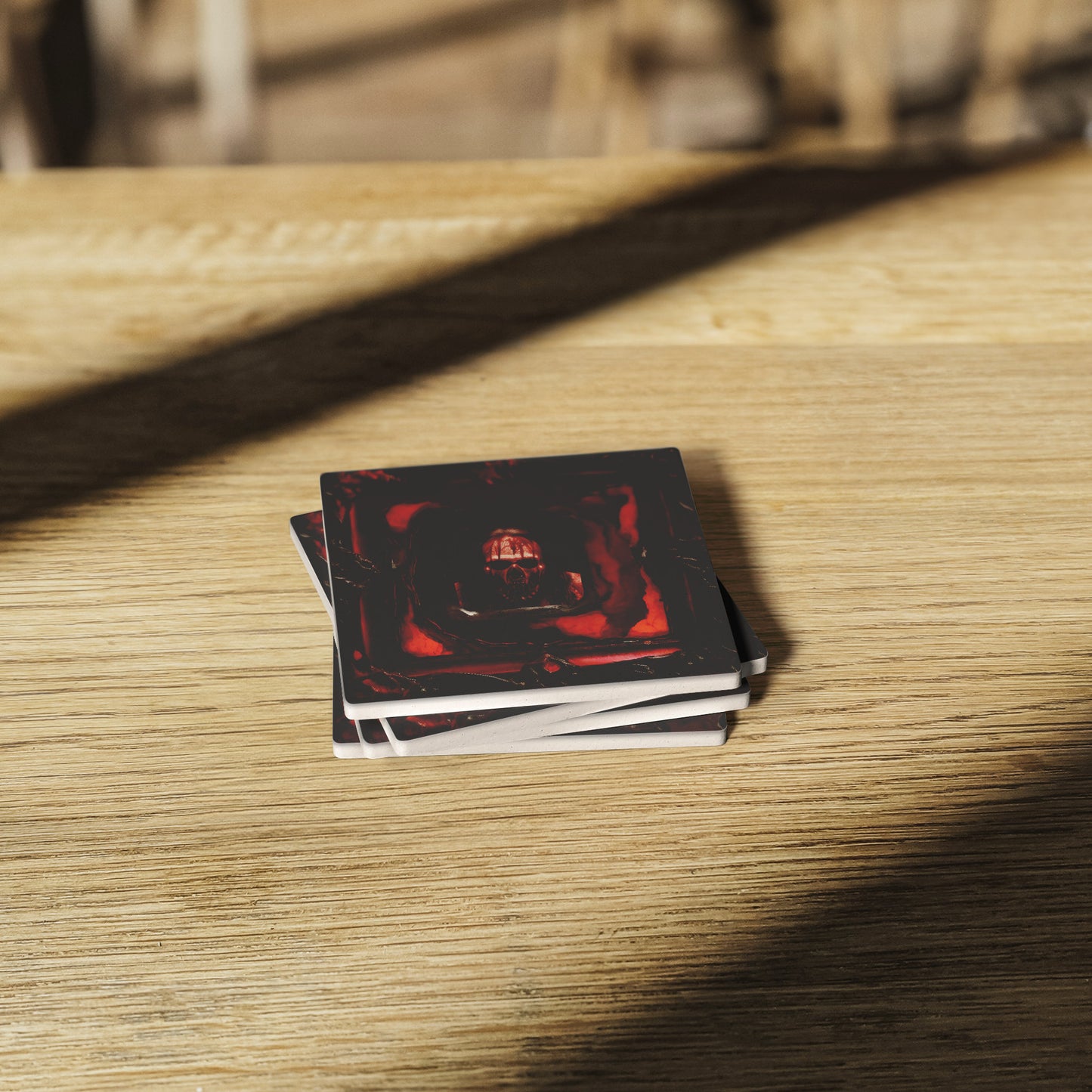 Gore Horror Skull Coasters, Set of 4