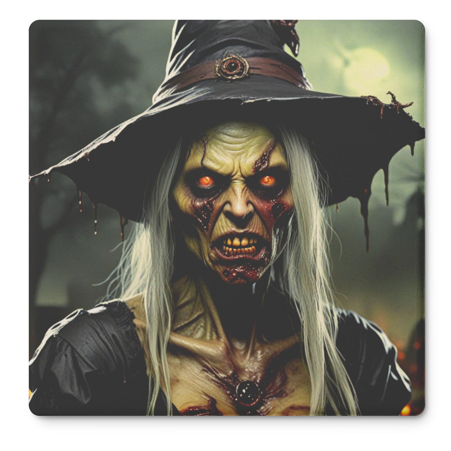 Cannibal Horror Witch Coasters, Set of 4