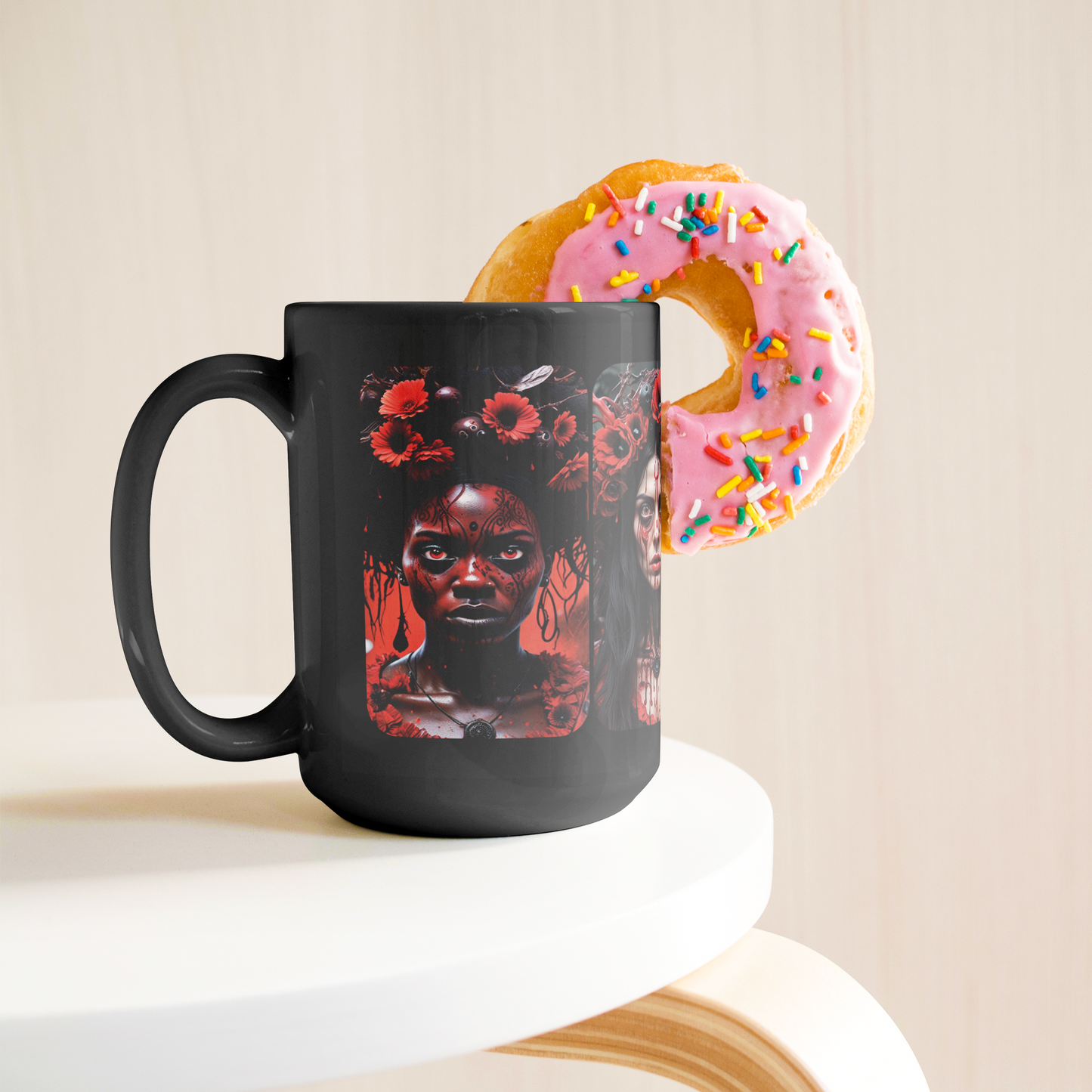 Priestesses_of_Horror_Ceramic_15oz_Mug_f_Lifestyle_Donut_LH_Mockup.png