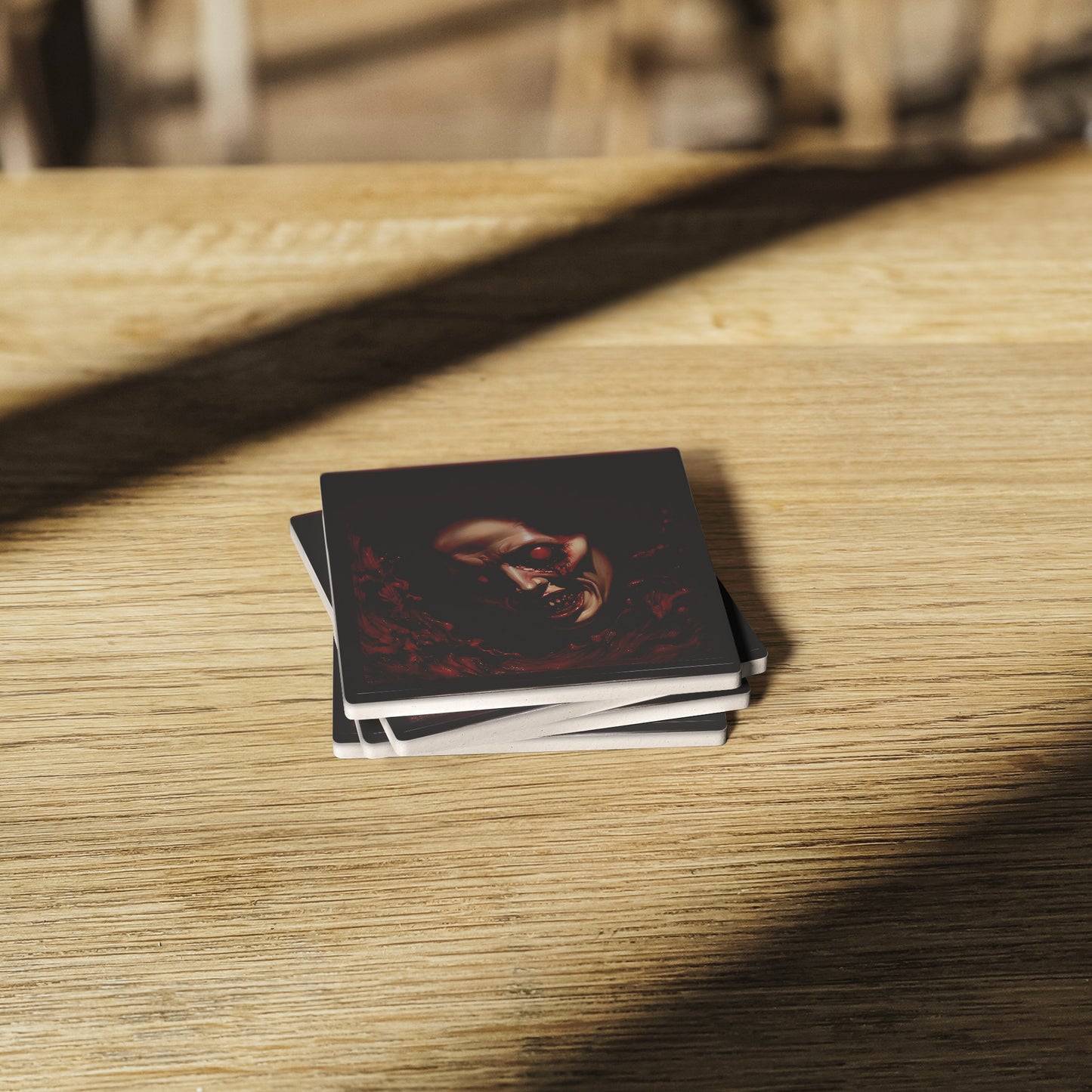 Red Eyed Zombie Horror Coasters