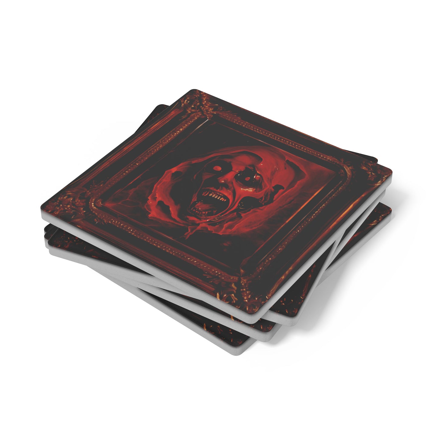 Red Gore Horror Coasters, Set of 4