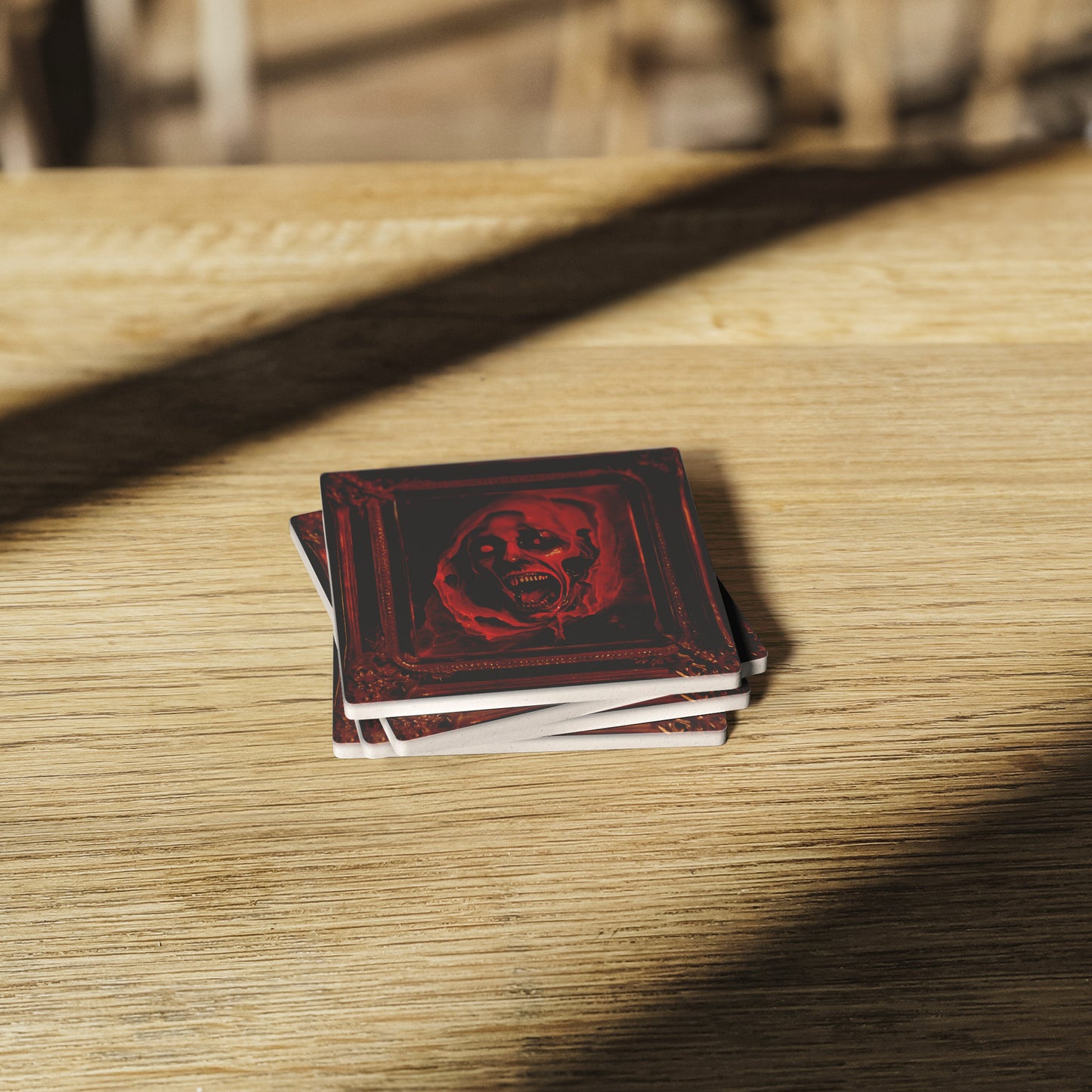 Red Gore Horror Coasters, Set of 4