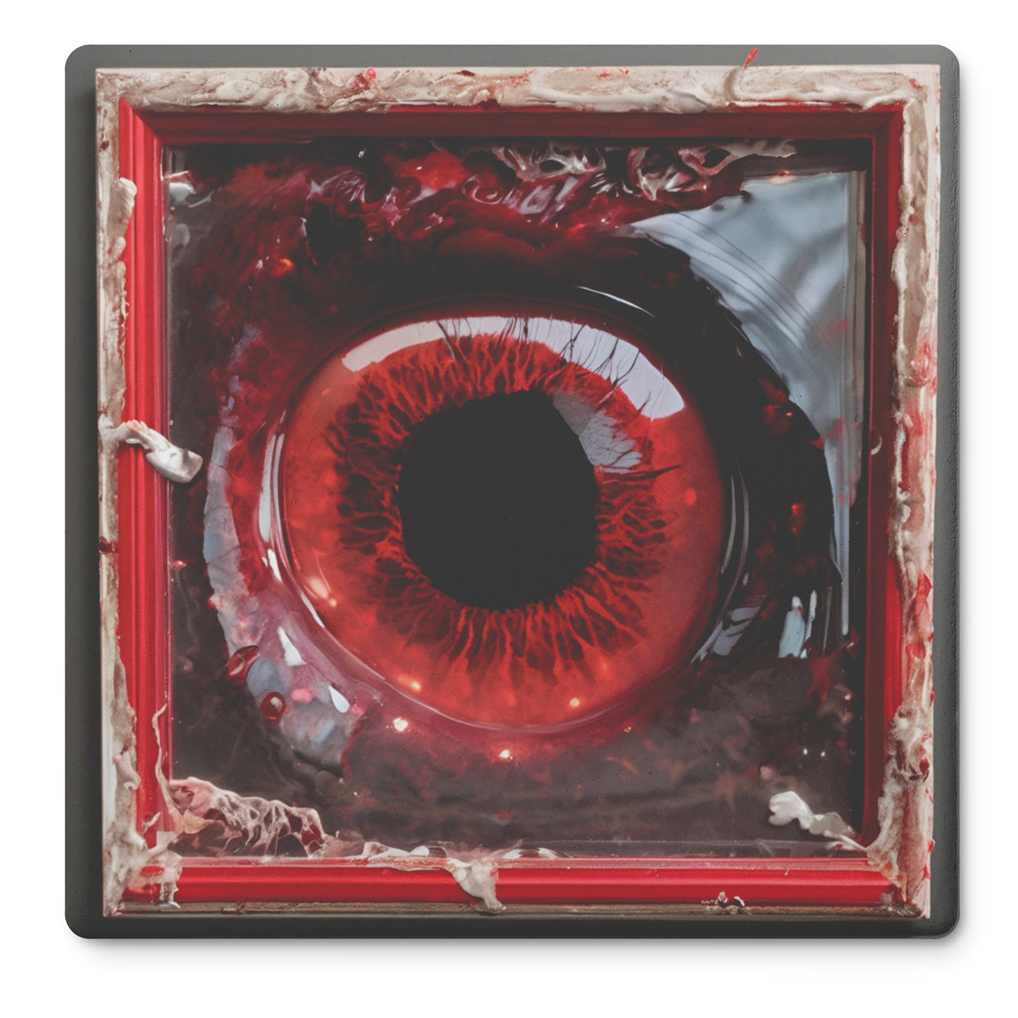 Scary Eyeball Gore Horror Coasters, Set of 4