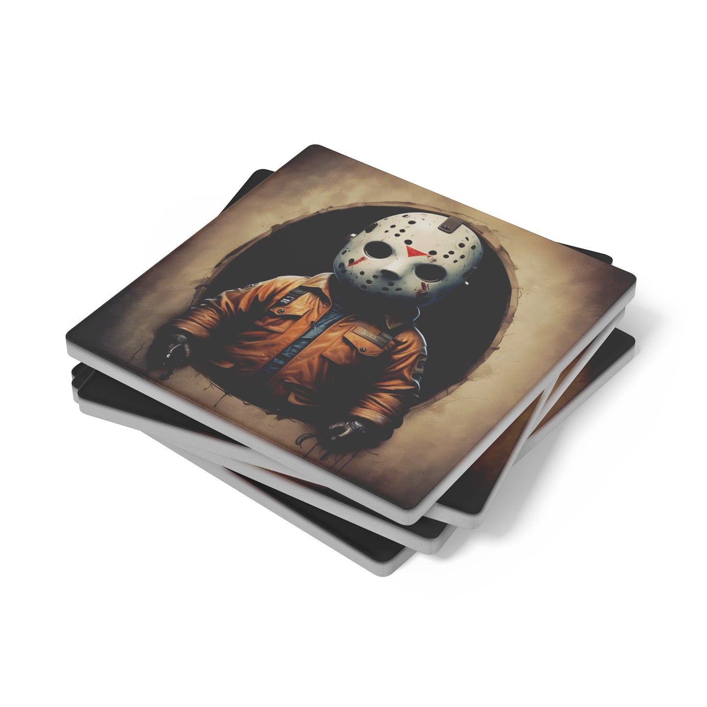 Young Voorhees Character Coaster Fan Art, Set of 4