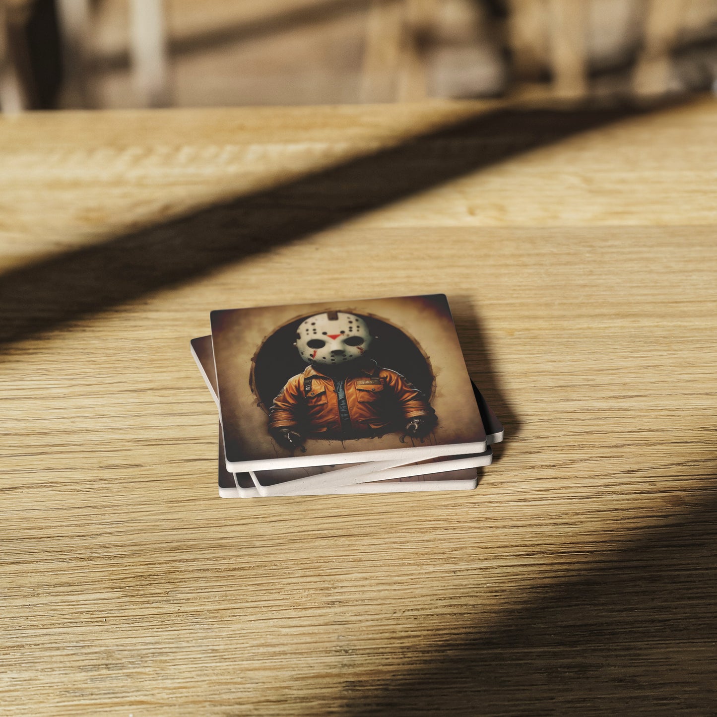 Young Voorhees Character Coaster Fan Art, Set of 4