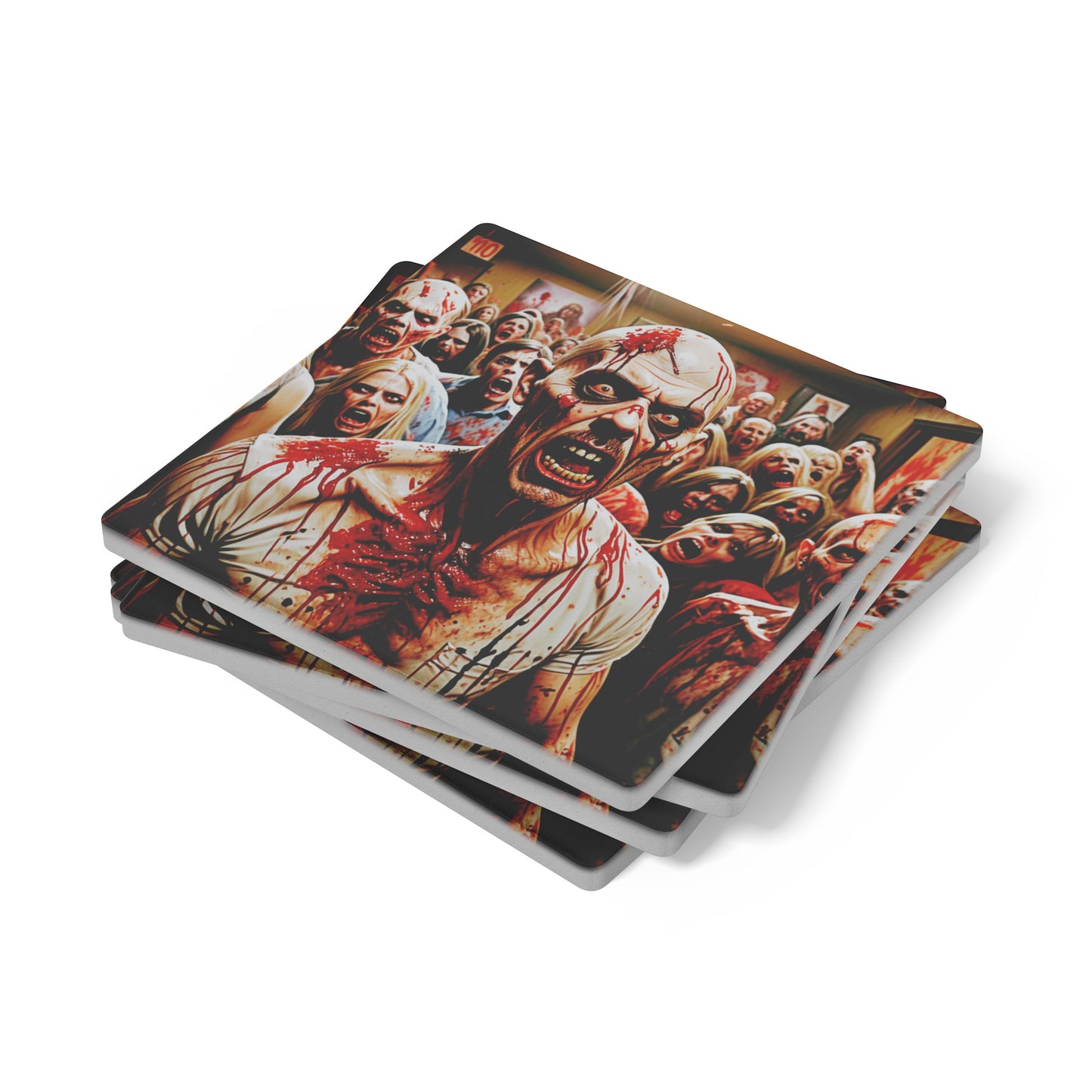 Zombie Horde Coasters, Set of 4