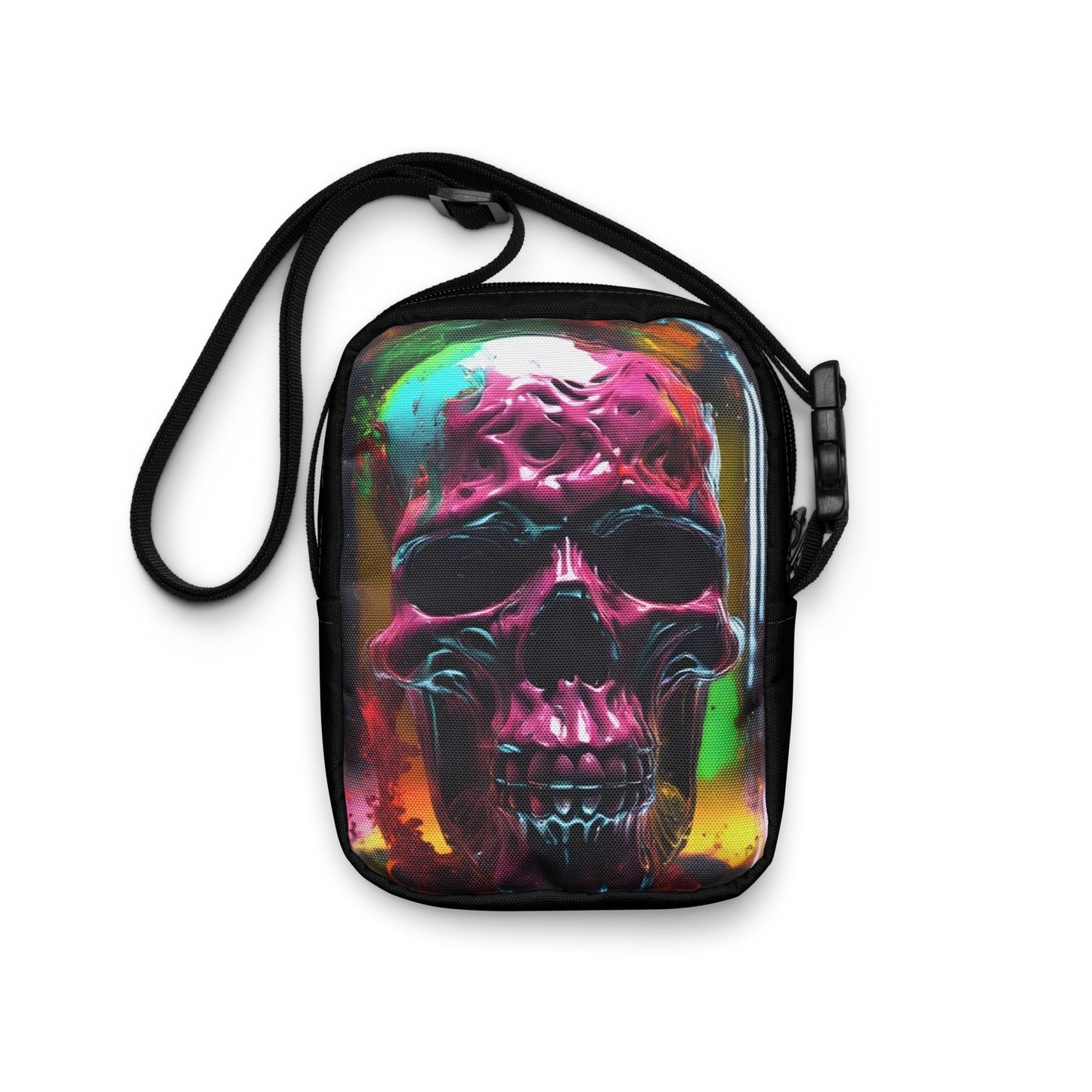 Unique Horror Crossbody Bag Macabre Purse with Crossbody Strap Skull Lovers Handbag Crossbody with Skull