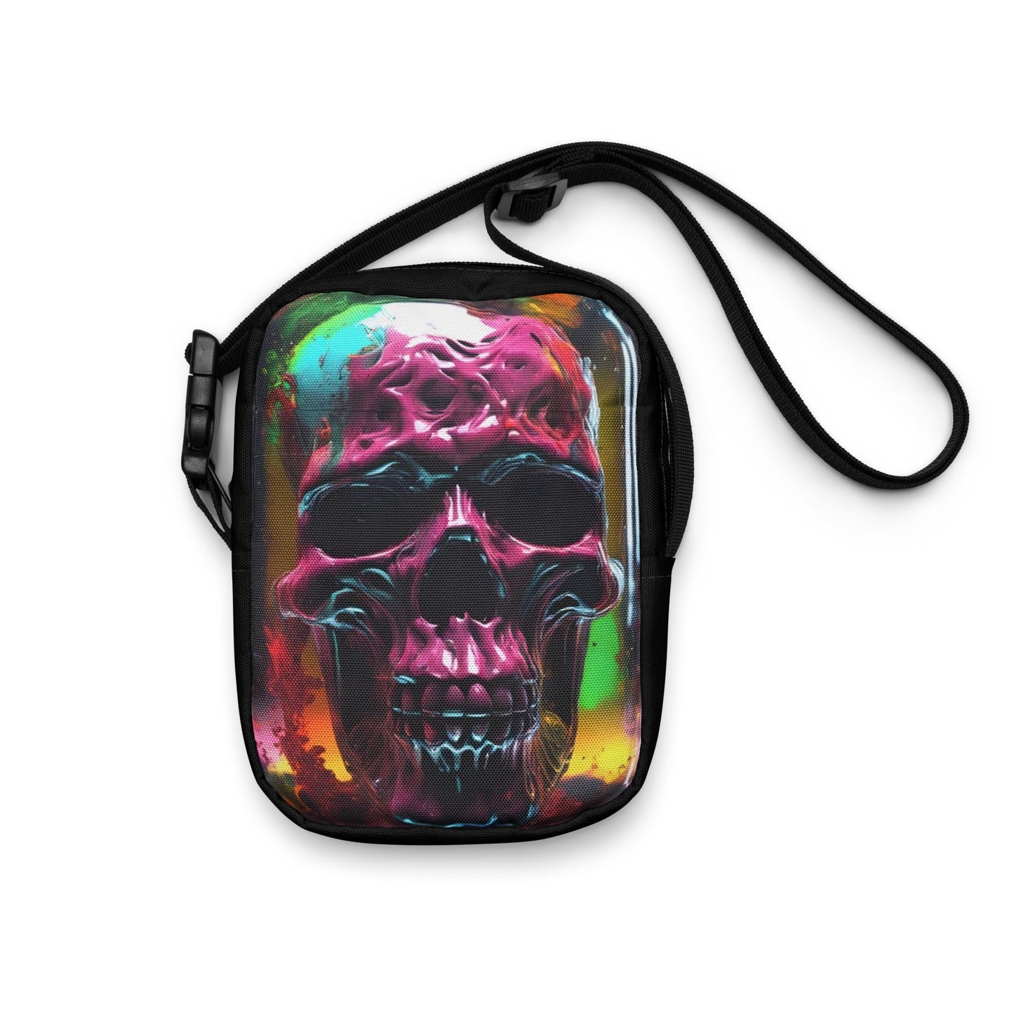 Unique Horror Crossbody Bag Macabre Purse with Crossbody Strap Skull Lovers Handbag Crossbody with Skull