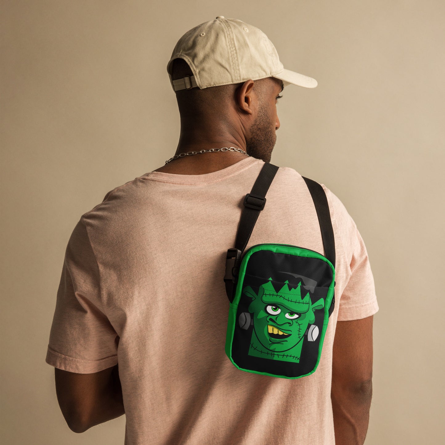 Frankenstein Monster Crossbody Bag Cute Halloween Accessory Trick or Treat Bag for Kids Fun Crossbody Bag