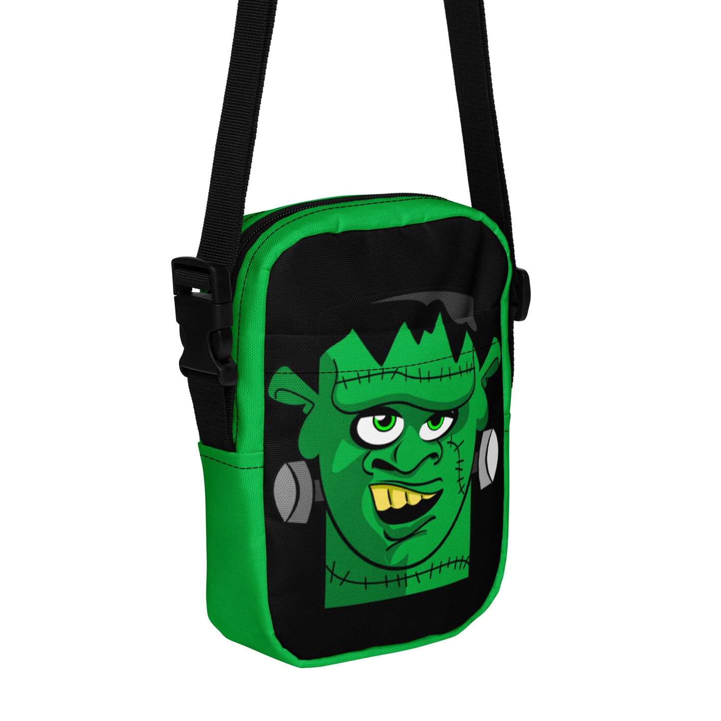 Frankenstein Monster Crossbody Bag Cute Halloween Accessory Trick or Treat Bag for Kids Fun Crossbody Bag