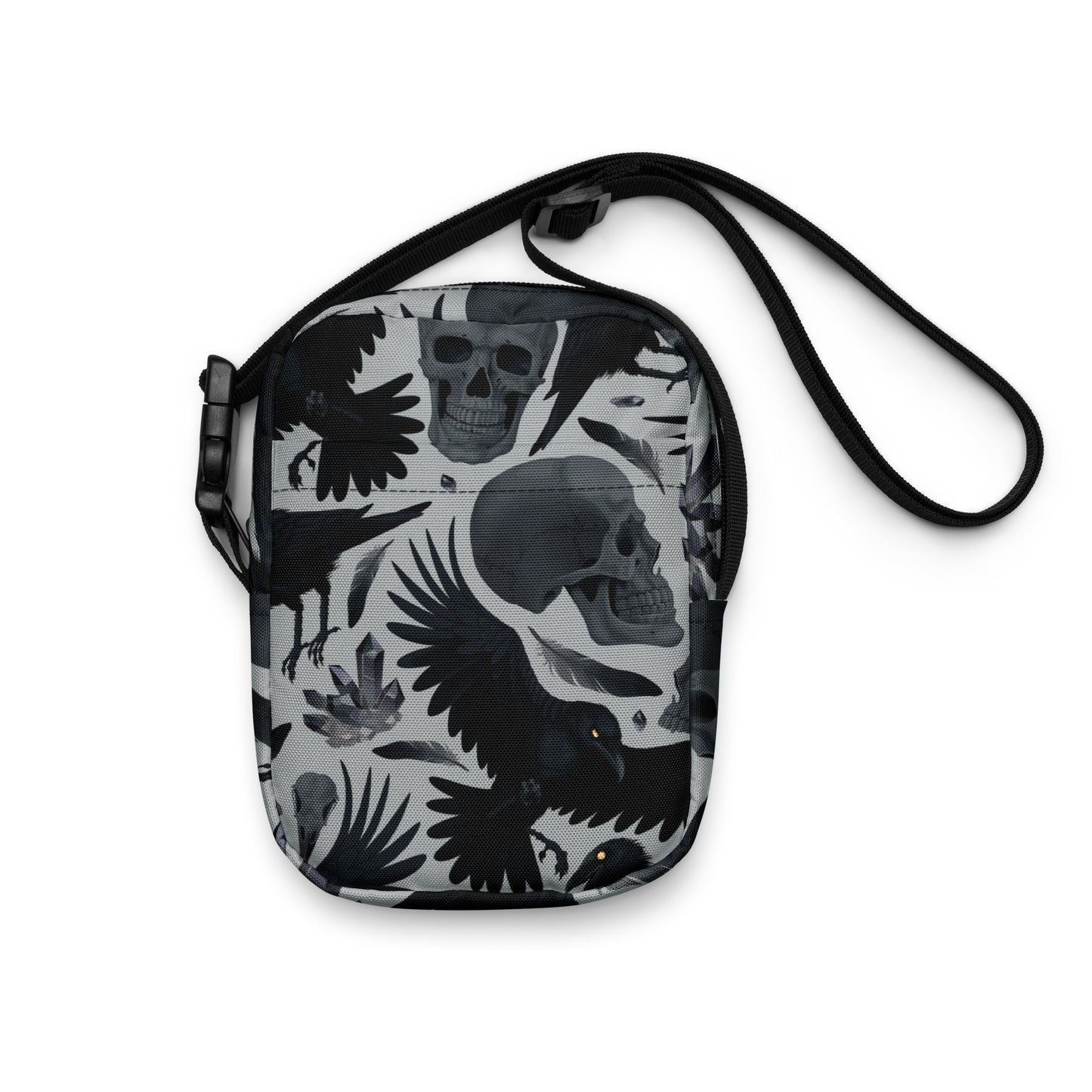Gothic Crow Crossbody Bag Eerie Halloween Accessory Spooky Crossbody Bag Halloween Handbag