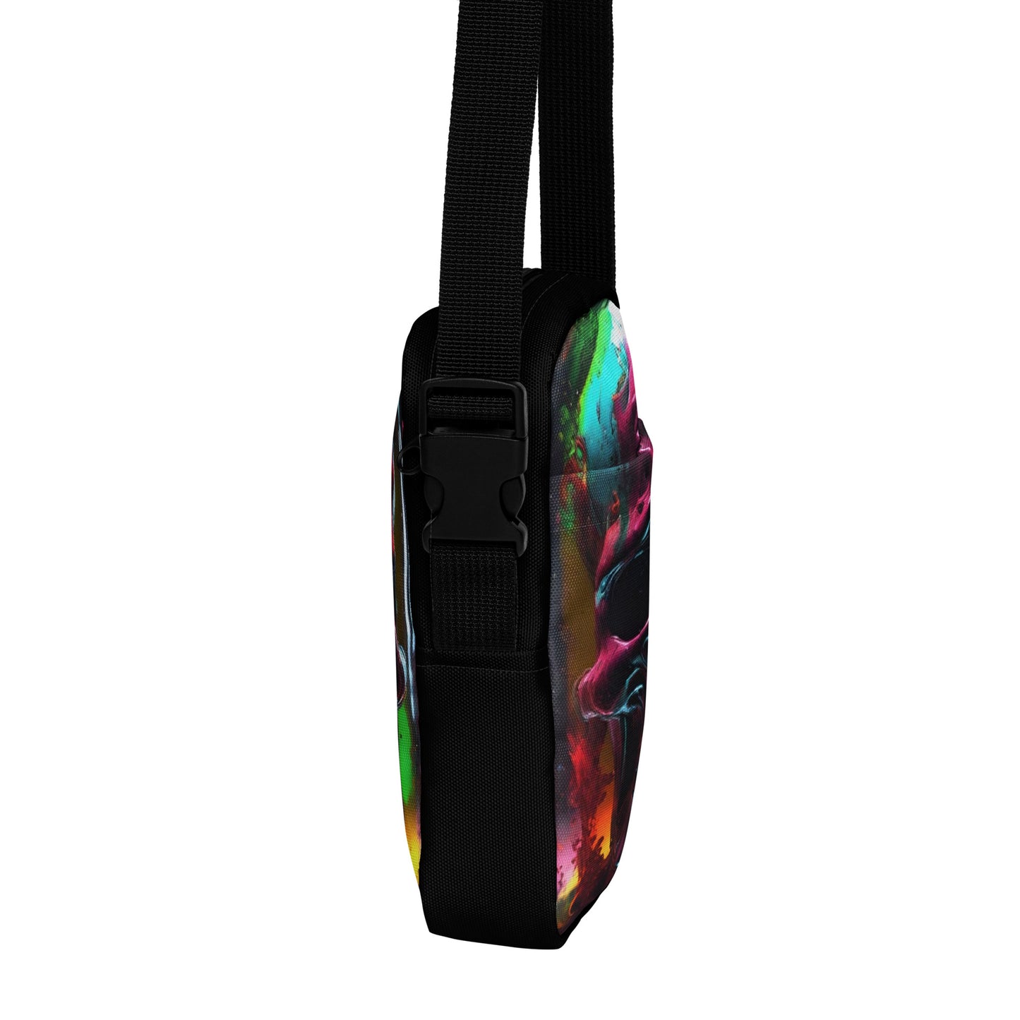 Unique Horror Crossbody Bag Macabre Purse with Crossbody Strap Skull Lovers Handbag Crossbody with Skull