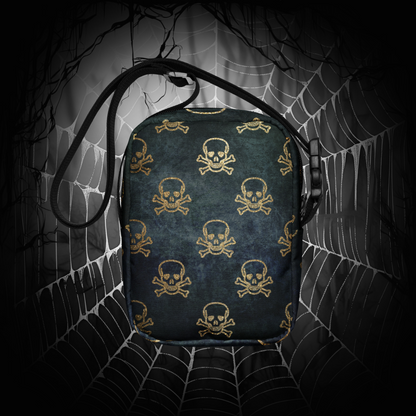 Skull Pattern Crossbody Bag Skull Lovers Handbag Horror Fanny Pack Skull and Crossbones Bag Skull Crossbody