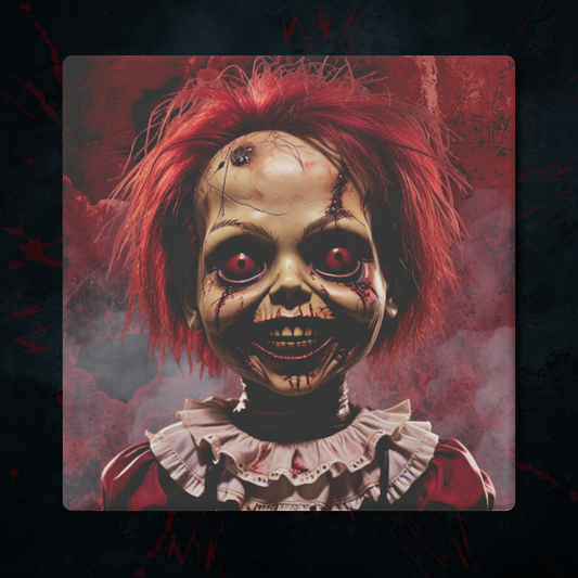 Possessed Horror Doll Coasters, Set of 4