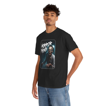 Horror Fiend Unisex Heavy Cotton Tee - Spooktacular Graphic Tee for Horror Enthusiasts