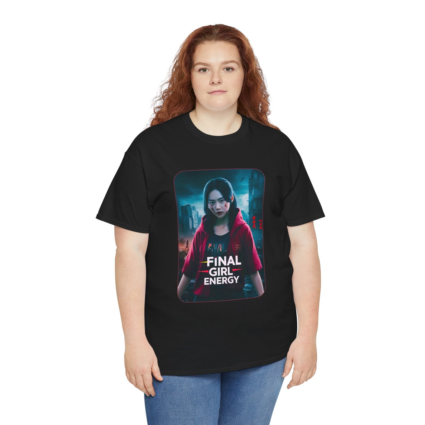 Final Girl Energy Unisex Heavy Cotton Tee - Horror Fan Shirt