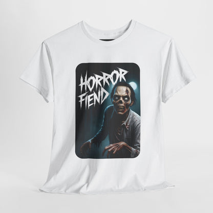 Horror Fiend Unisex Heavy Cotton Tee - Spooktacular Graphic Tee for Horror Enthusiasts