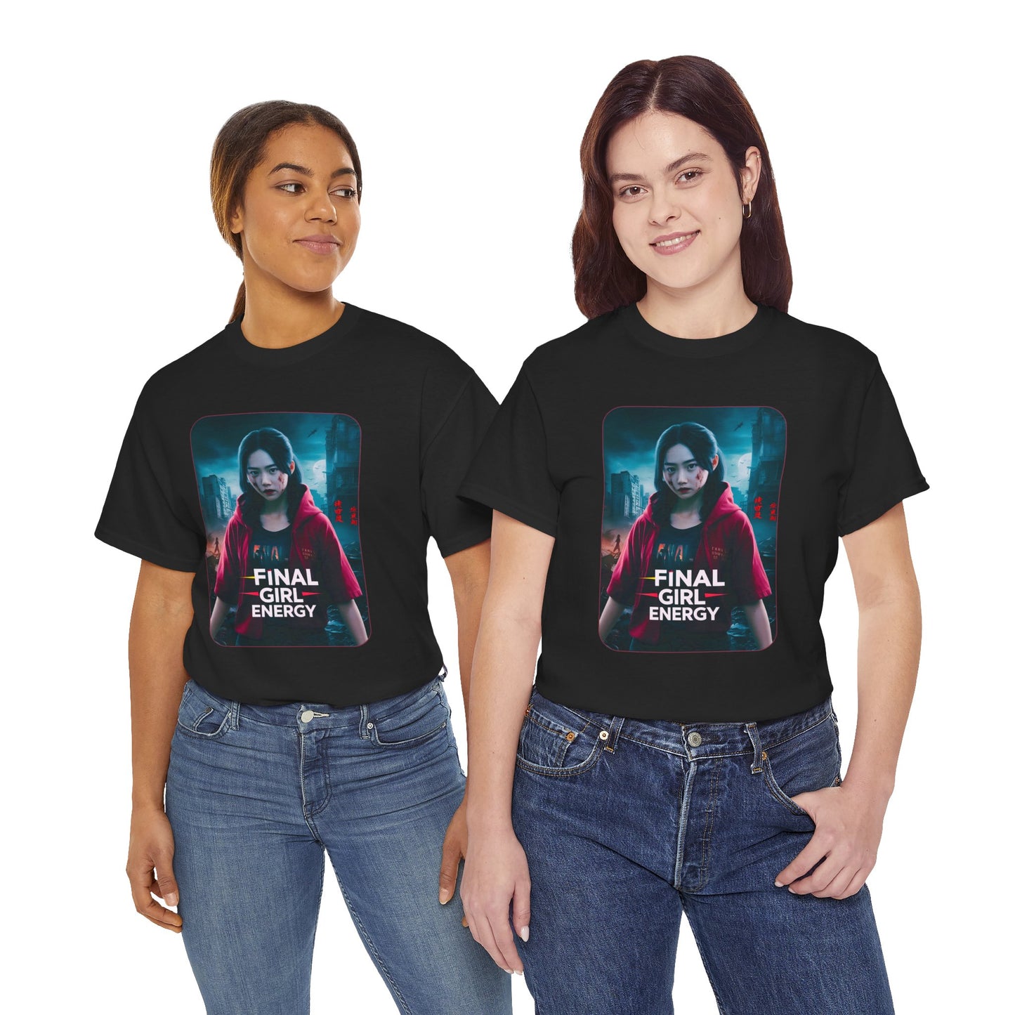 Final Girl Energy Unisex Heavy Cotton Tee - Horror Fan Shirt