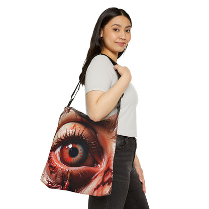 Gore Horror Eyeball Adjustable Tote Bag for Horror Lovers