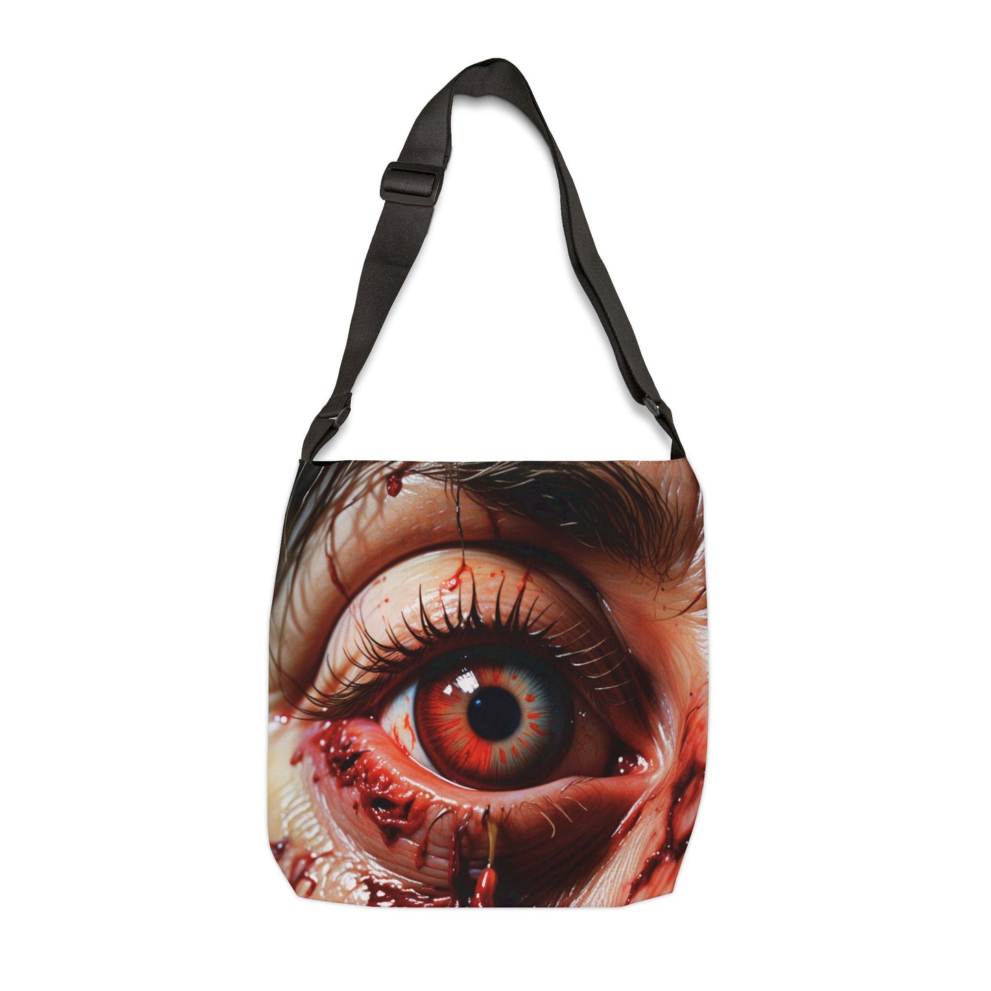 Gore Horror Eyeball Adjustable Tote Bag for Horror Lovers