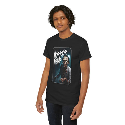 Horror Fiend Unisex Heavy Cotton Tee - Spooktacular Graphic Tee for Horror Enthusiasts