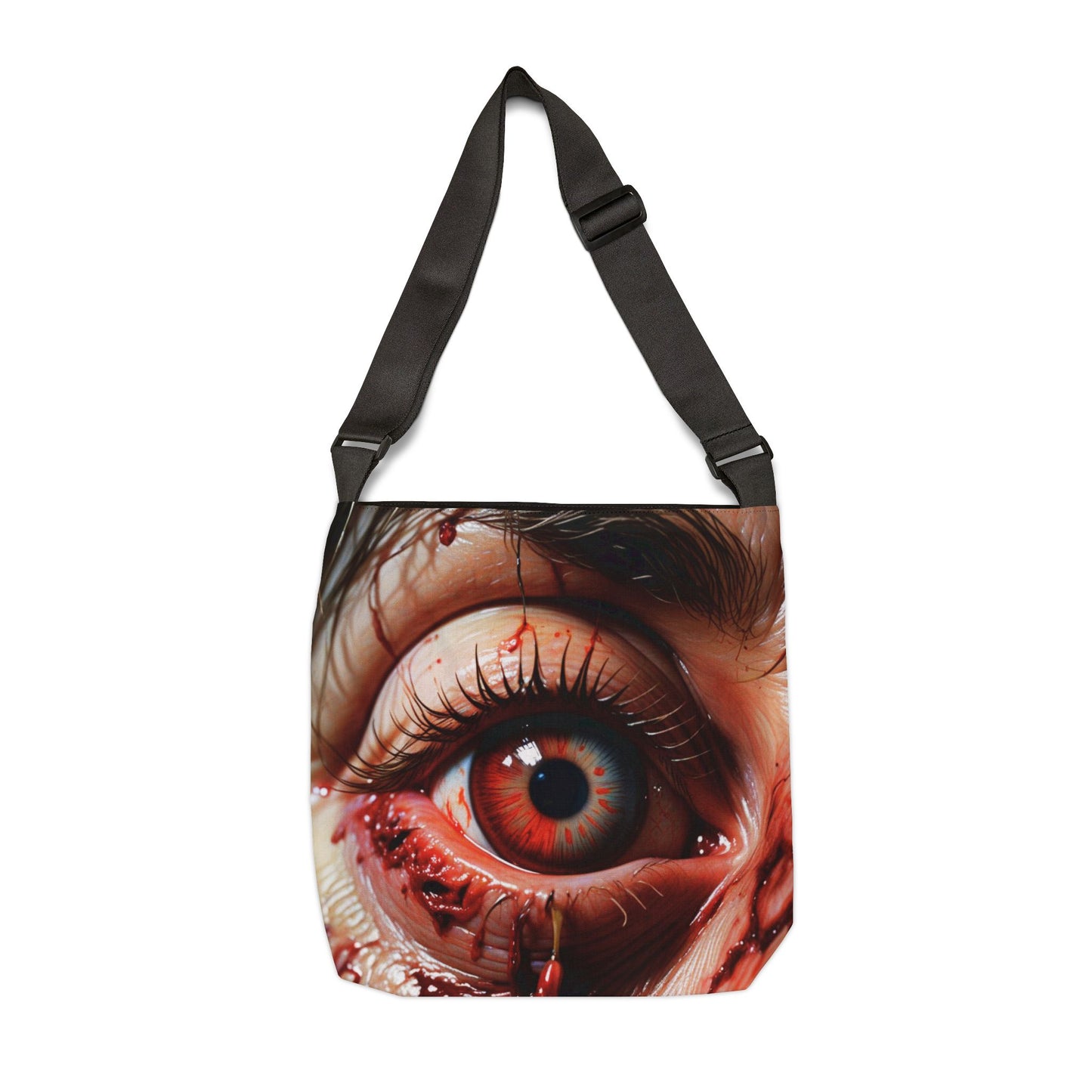 Gore Horror Eyeball Adjustable Tote Bag for Horror Lovers