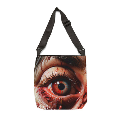 Gore Horror Eyeball Adjustable Tote Bag for Horror Lovers