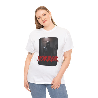 Horror-Themed Unisex Heavy Cotton Tee for Halloween and Horror Movie Fans